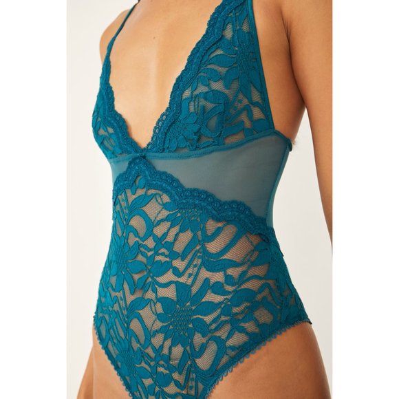 NWT Free People Speed Date Bodysuit / Lagoon - Picture 4 of 6